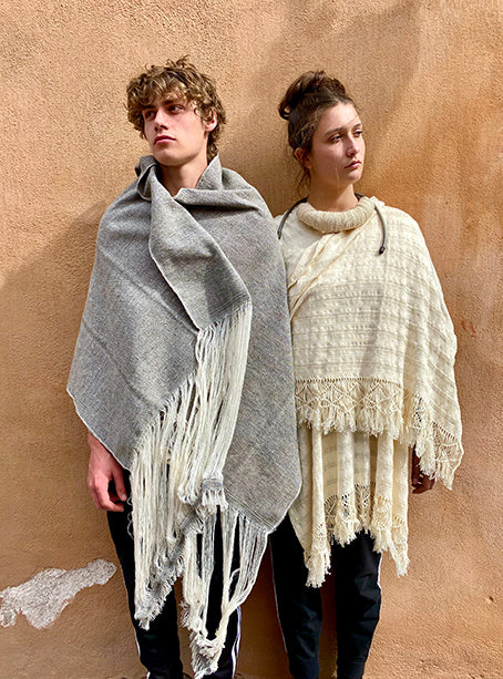 Rebozo de Algodón con Lana Arena*
