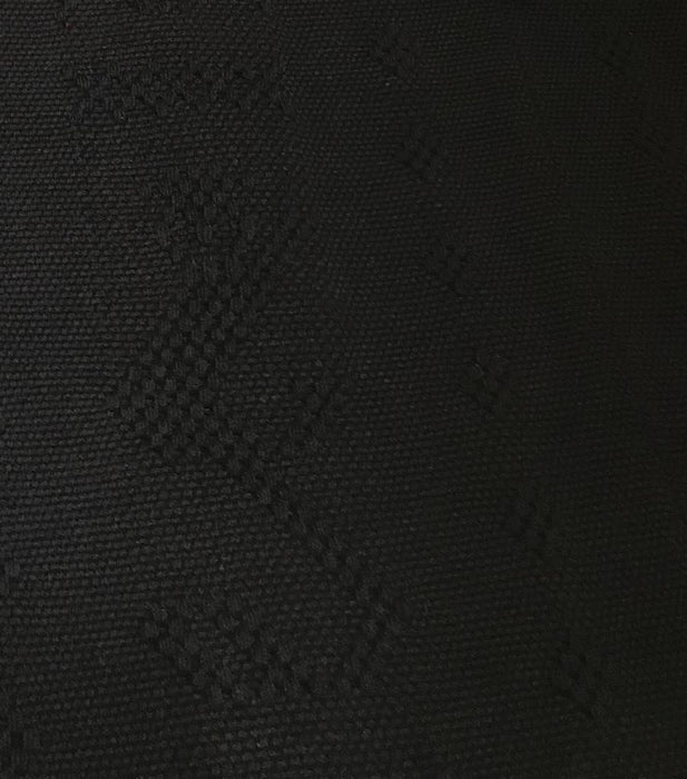 Pie de Cama Oaxaca, Telar de cintura, color negro, 50x50 cms